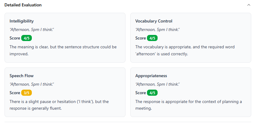 Detailed, skill-based feedback